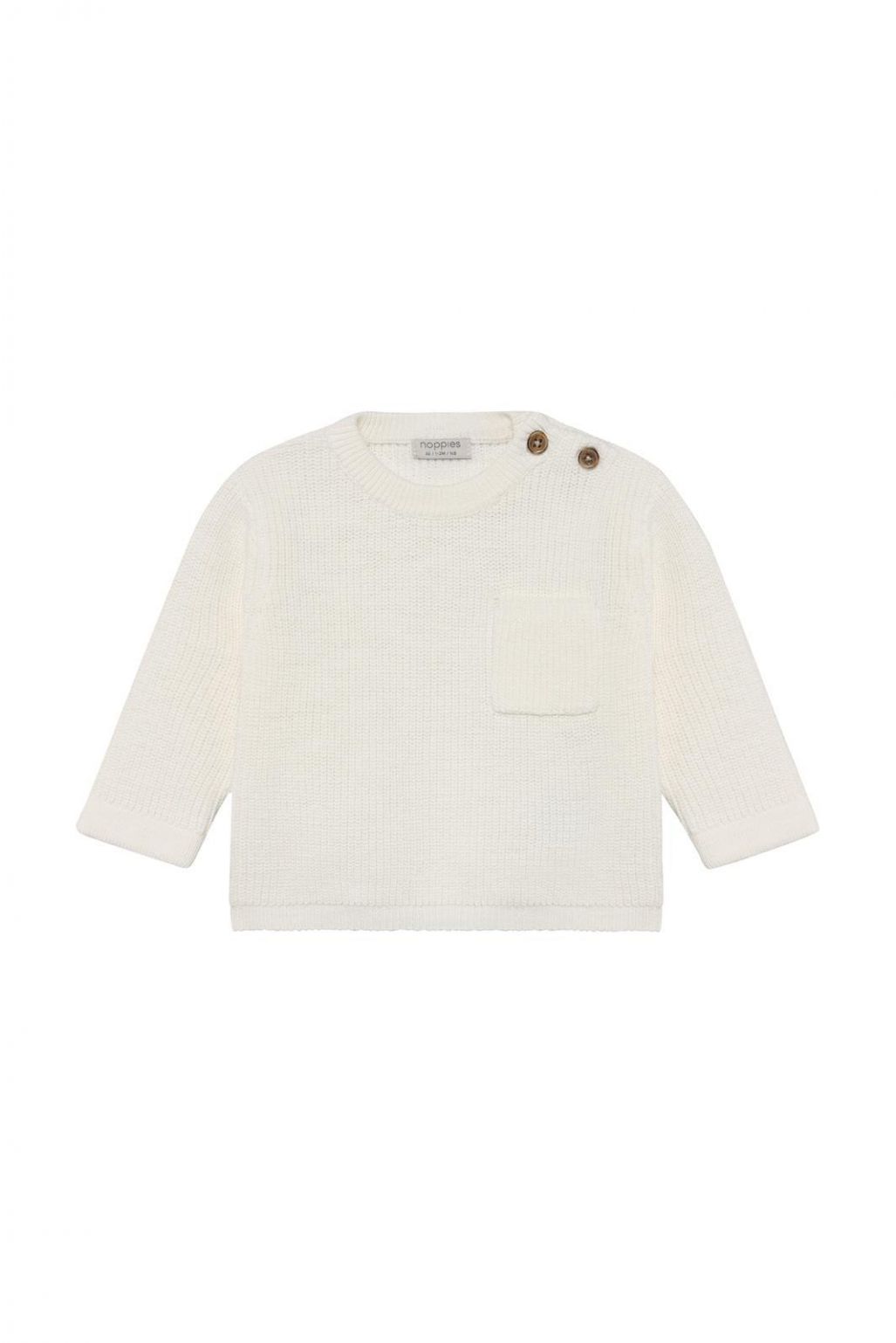 Noppies Baby Pull Pullover LS - Egret