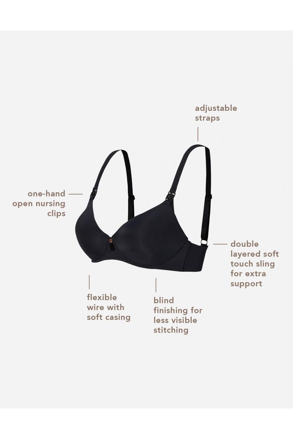 Noppies Nursing bra padded Honolulu - Black