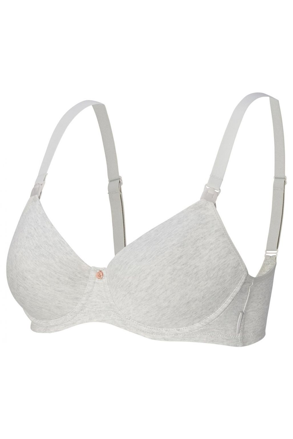 Noppies Gepolsterter Still-BH Cotton Melange - Light Grey Melange