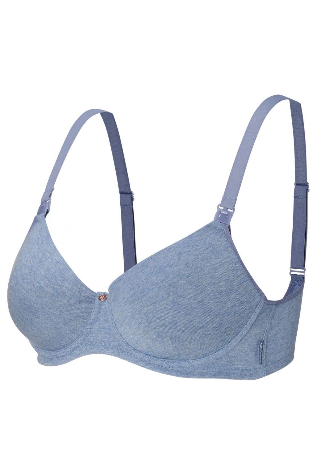 Noppies Voorgevormde voedingsbh Cotton Melange - Light Blue Melange
