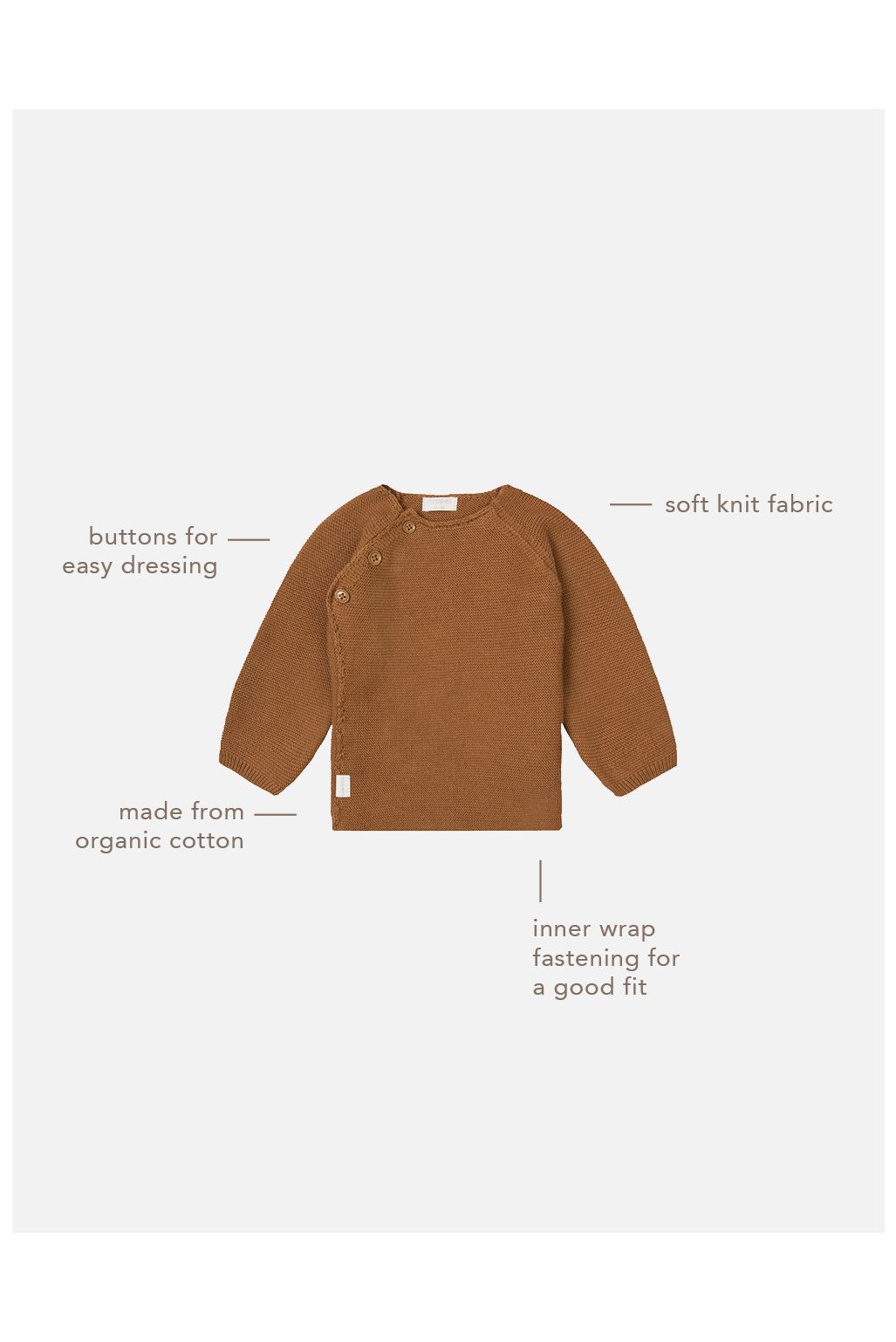 Noppies Baby Cardigan Pino - Chipmunk