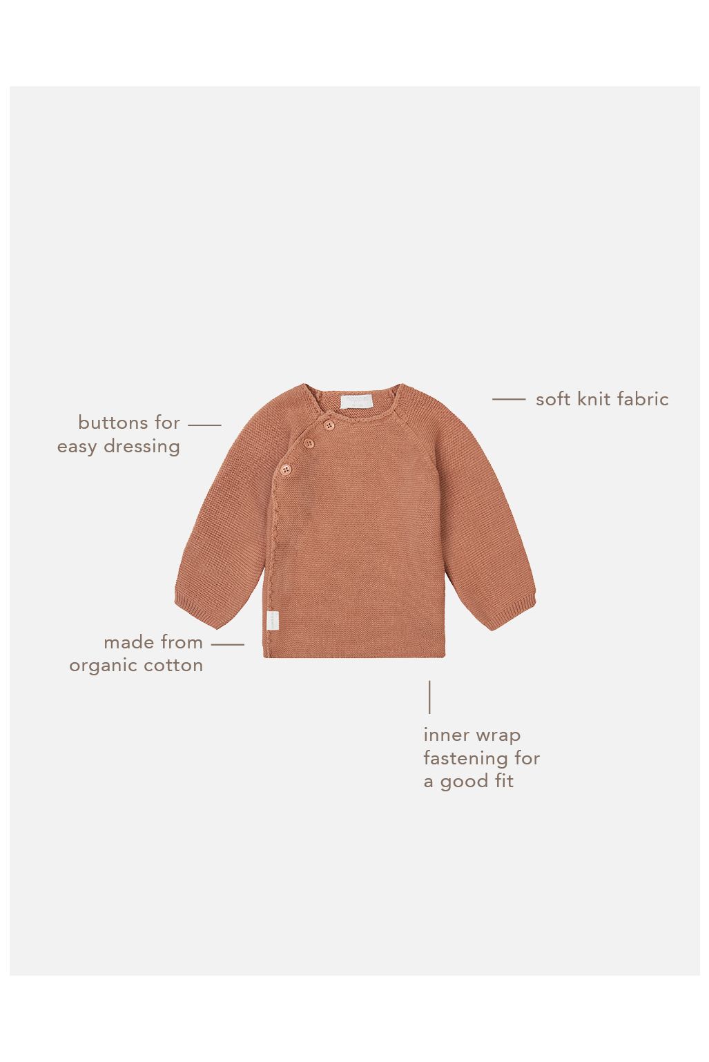 Noppies Baby Strickjacke Pino - Café au lait