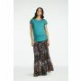 Queen Mum Voedings t-shirt Barcelona - Teal Blue