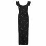 Queen Mum Maxi-jurk met voedingsfunctie Phoenix - Black