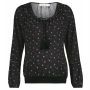 Queen Mum Bluse - Black AOP