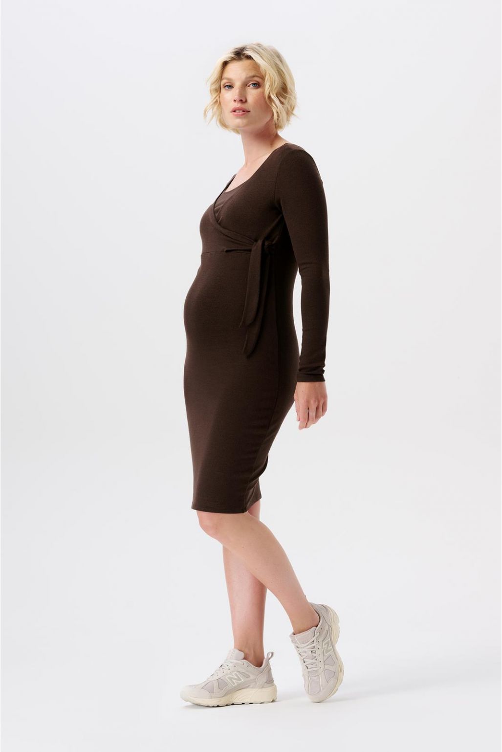 Noppies Maternity Nursing dress Asa - Coffee Bean Noppies Maternity Nursing dress Asa - Coffee Bean