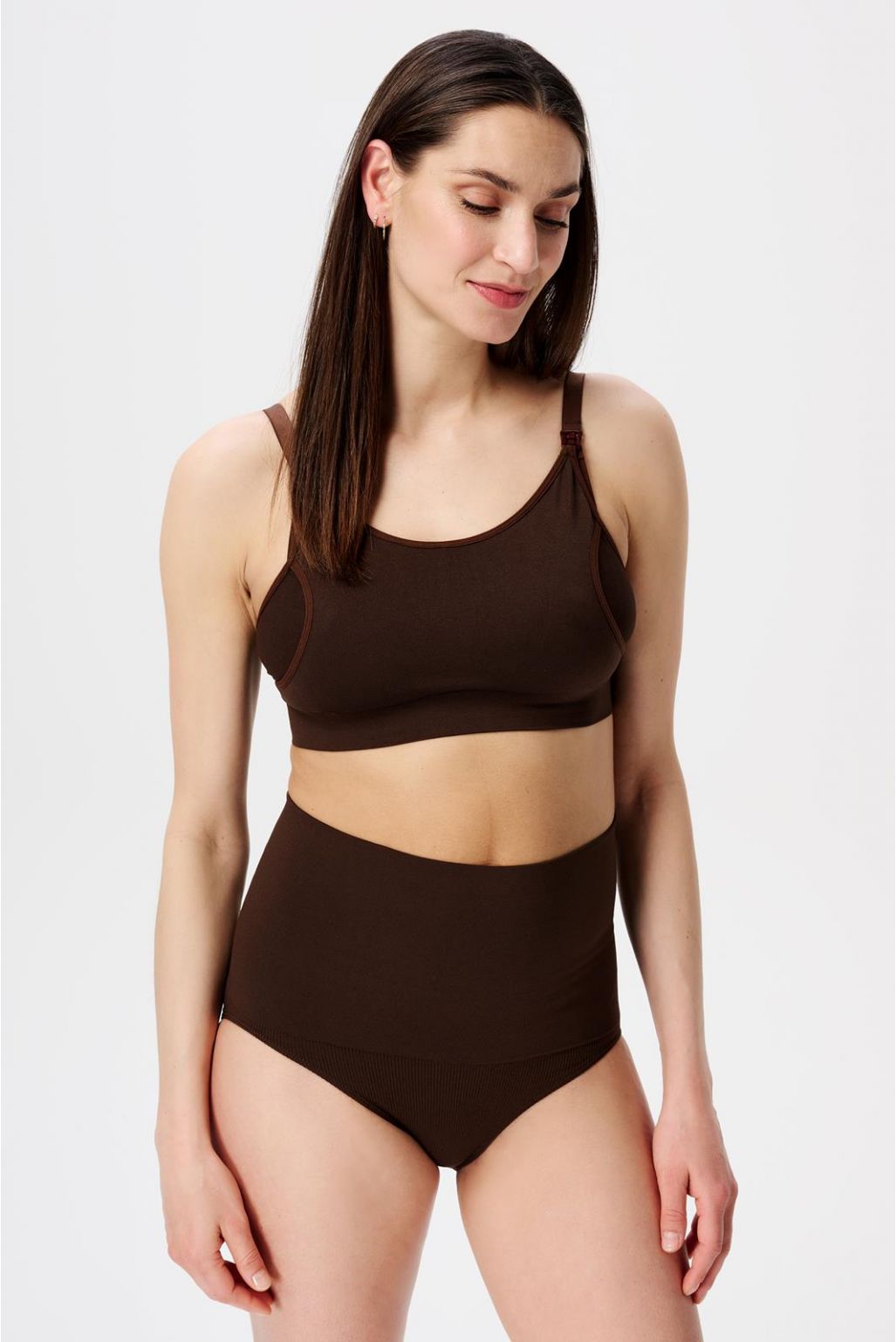 Noppies Maternity Slip sans couture Lee post partum Sensil Breeze - Coffee Bean