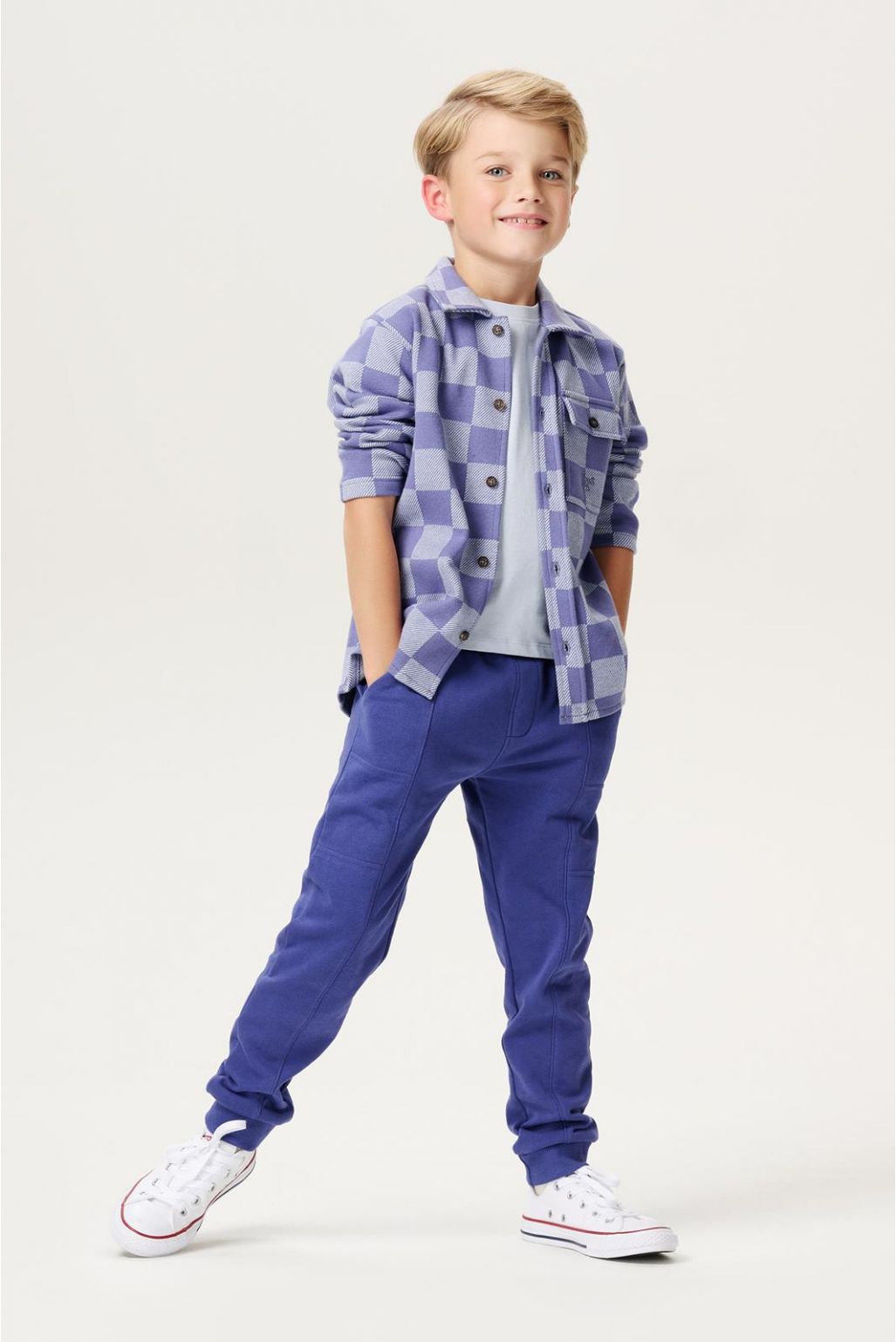 Noppies Kids T-shirt manches longues Lynnwood - Check pattern Medium blue