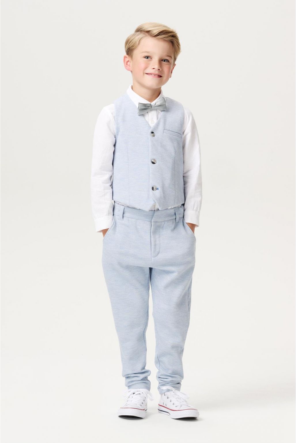 Noppies Kids Gilet Mersin - Blue Melange Noppies Kids Gilet Mersin - Blue Melange