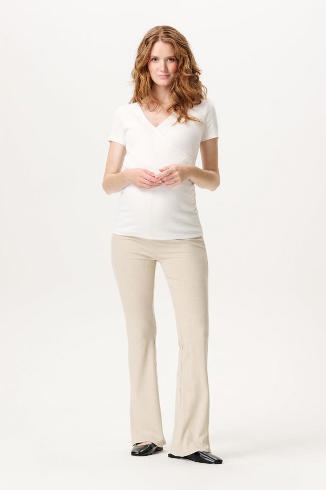 Noppies Maternity Casual trousers flared Heja - Light Sand