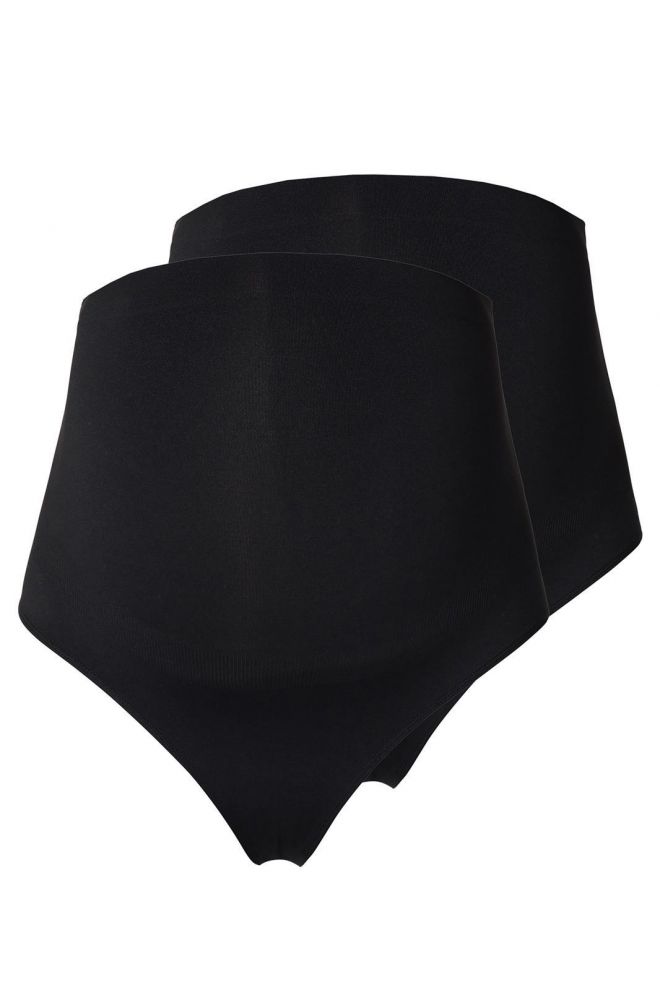 Noppies Maternity Nahtloser String 2- pack Simi - Black