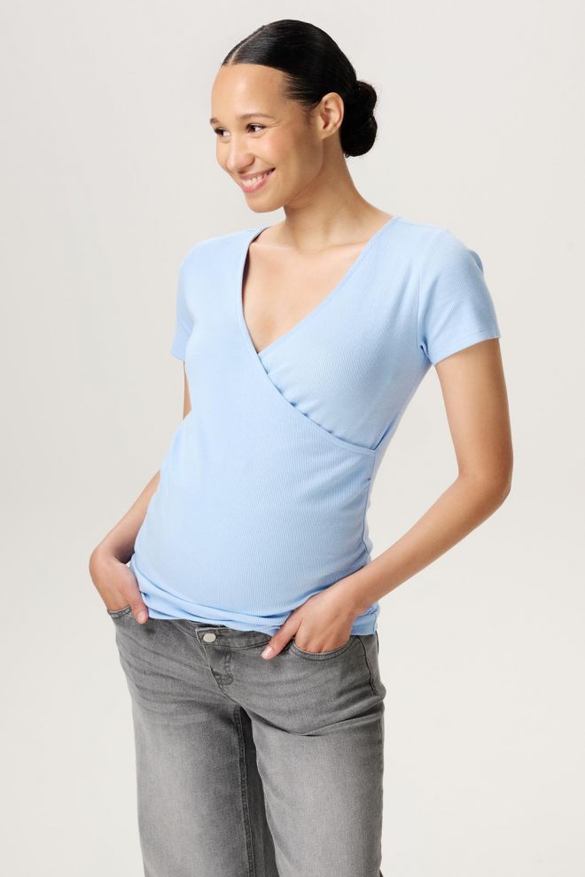 Noppies Maternity Voedings t-shirt Sanson - Light Sky