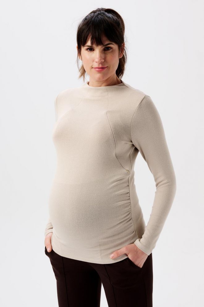 Noppies Maternity Still-Shirt Rosa - Light Sand