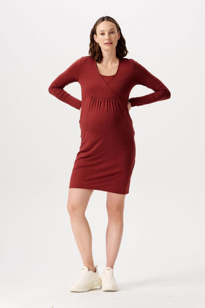 Noppies Maternity Jurk met voedingsfunctie Gaja - Sable