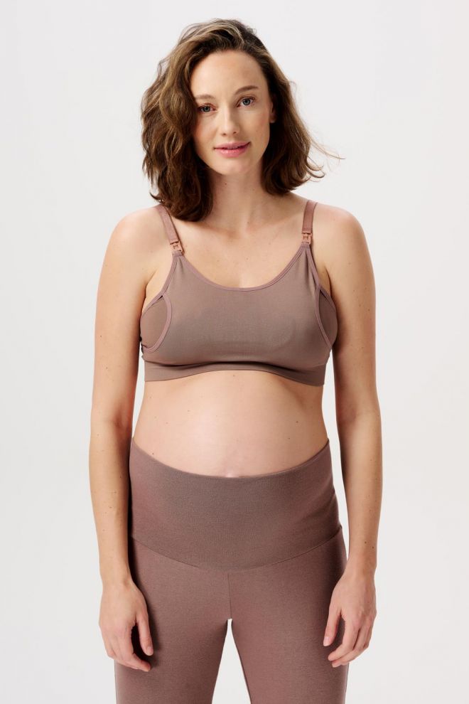 Noppies Maternity Nursing bra seamless pumping Mae Sensil Breeze - Deep Taupe Noppies Maternity Nursing bra seamless pumping Mae Sensil Breeze - Deep Taupe