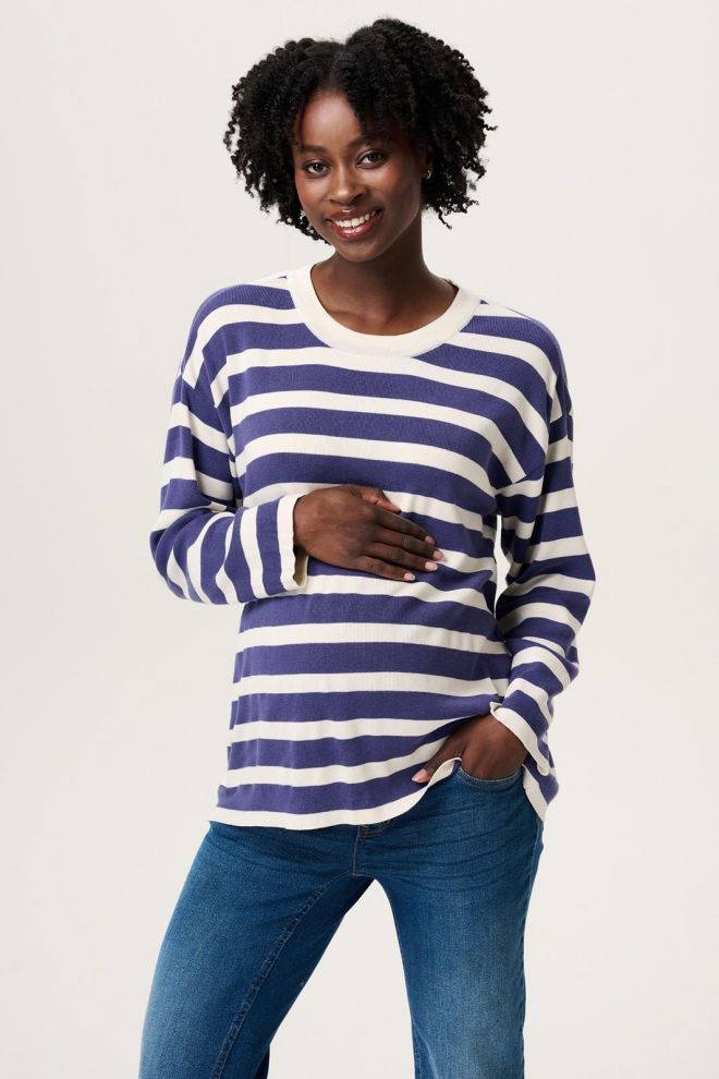 Noppies Maternity Langarmshirt Arendal - Skipper Blue