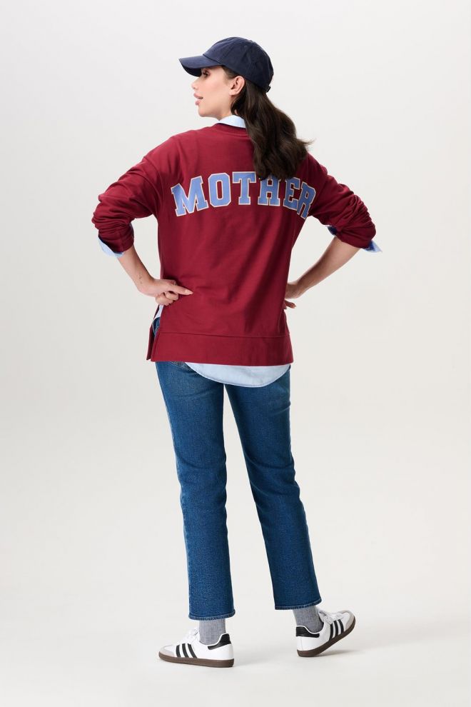 Noppies Maternity Trui met voedingsfunctie Alta - Backprint - Tibetan Red