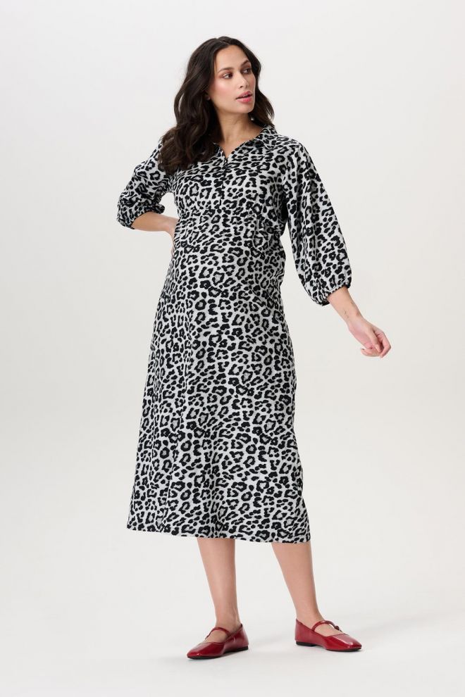 Noppies Maternity Jurk met voedingsfunctie Pilar - Allover Leopard