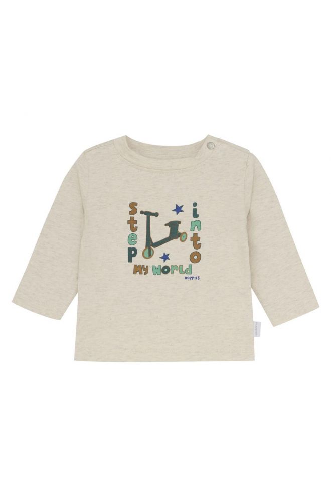 Noppies Baby Longsleeve Stonewood - Oatmeal Melange
