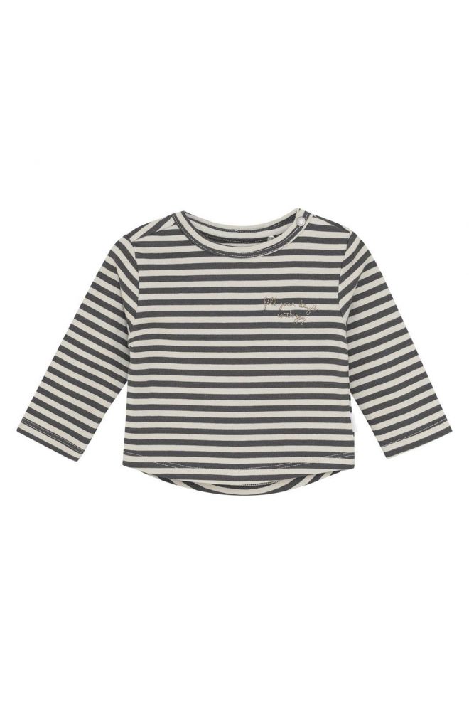 Noppies Baby Longsleeve Superior - Stripe Pattern Dark Grey
