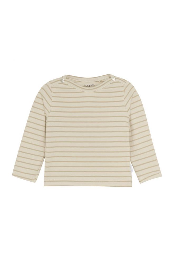 Noppies Baby Longsleeve Nev - Stripe pattern Off white