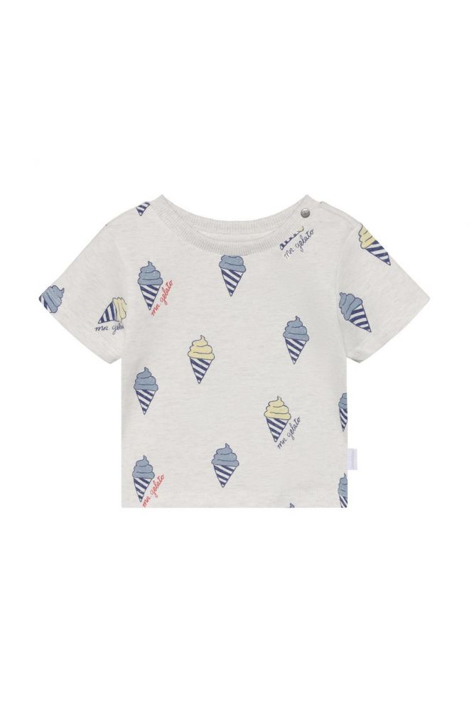 Noppies Baby T-shirt all over print - Oatmeal Melange