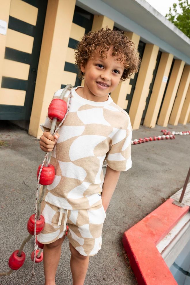 Noppies Kids Shorts relaxed fit all over print - Egret