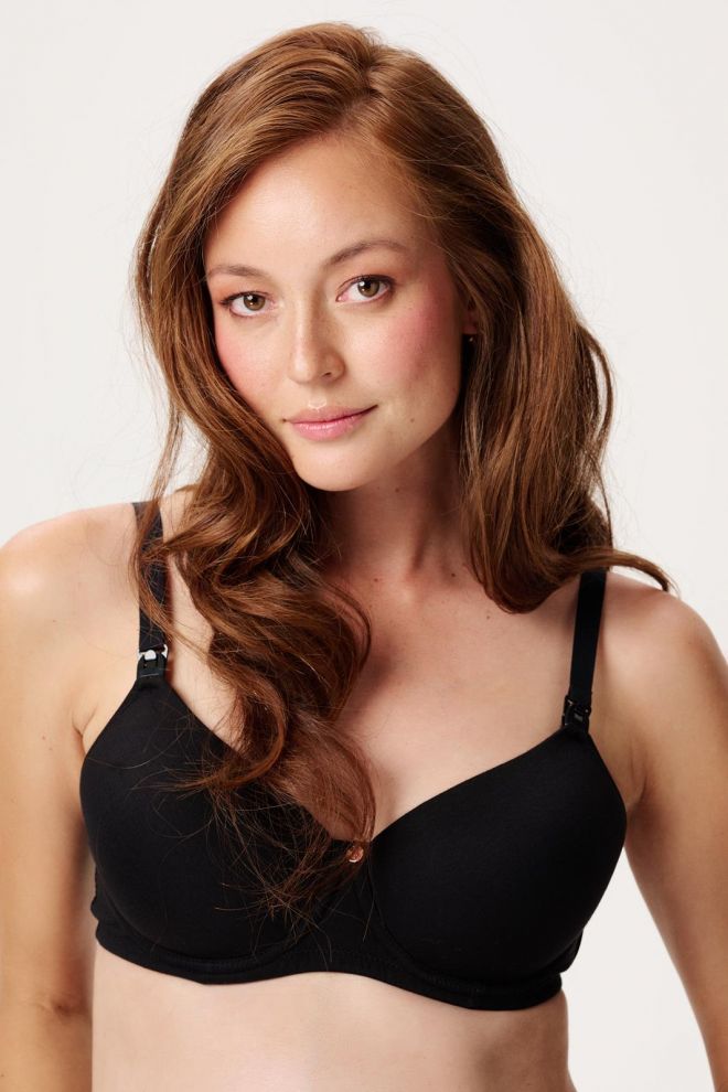 Noppies Maternity Voorgevormde voedingsbh Cotton Melange - Black